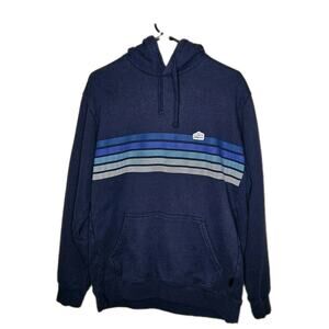 Patagonia Mens Line Logo Ridge Stripe Uprisal Hoody Size Large Navy